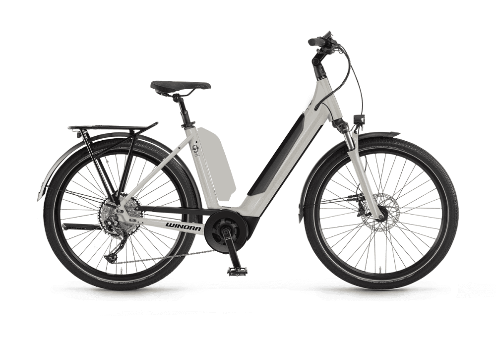 Vélo de Ville Électrique WINORA Sinus 9 Bosch PowerTube 625Wh Monotube Blanc 2023