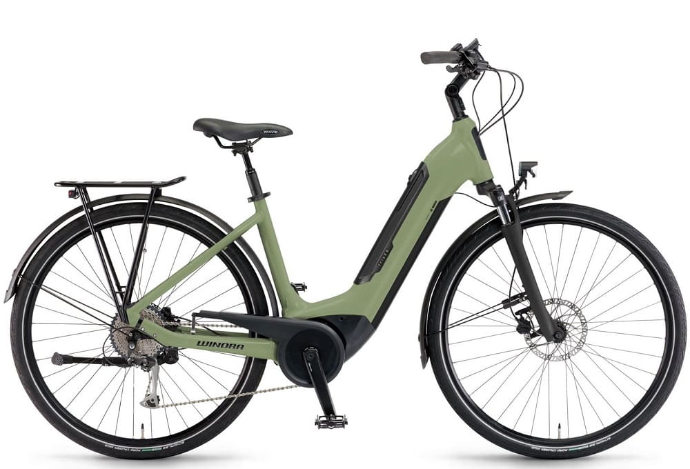 Vélo de Ville Électrique WINORA Tria X9 peppermint Bosch Performance Line 500WH 2023