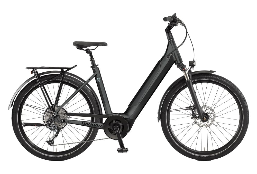 Vélo de Ville Électrique Winora Sinus 9 Monotube Shimano Alivio 9V 625 Wh 650b Gris 2023