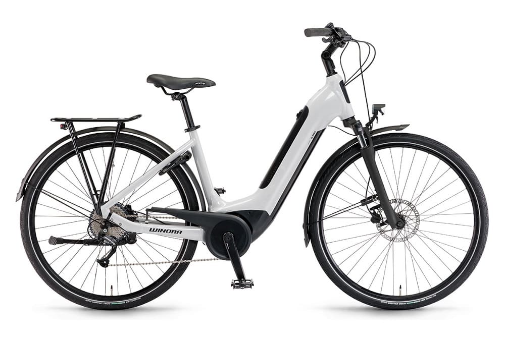 Vélo de Ville Électrique Winora Tria 7 Eco Wave Shimano Altus 7V 400 Wh 700 mm Blanc 2023