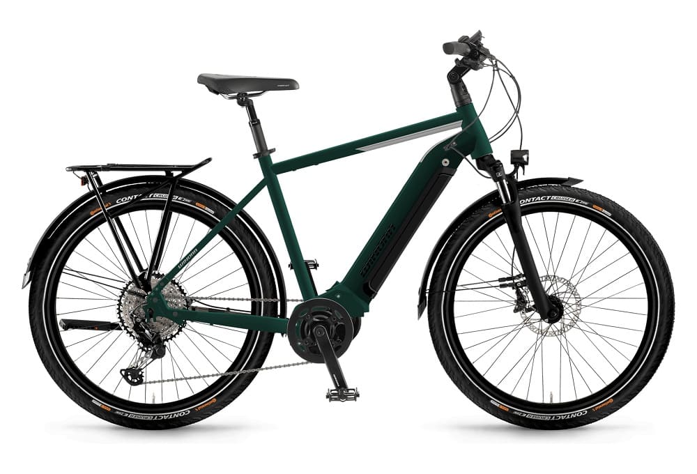 Vélo de Ville Électrique Winora Yucatan 10 Gent 27.5" 630Wh Shimano Deore 10V Vert Emeraude 2022