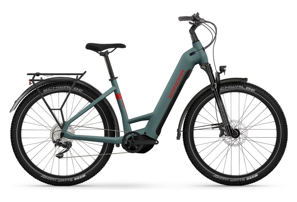 Vélo de Ville Électrique Winora Yucatan X12 Lowstep Shimano Deore 12V 27.5" 720 Wh Gris 2023