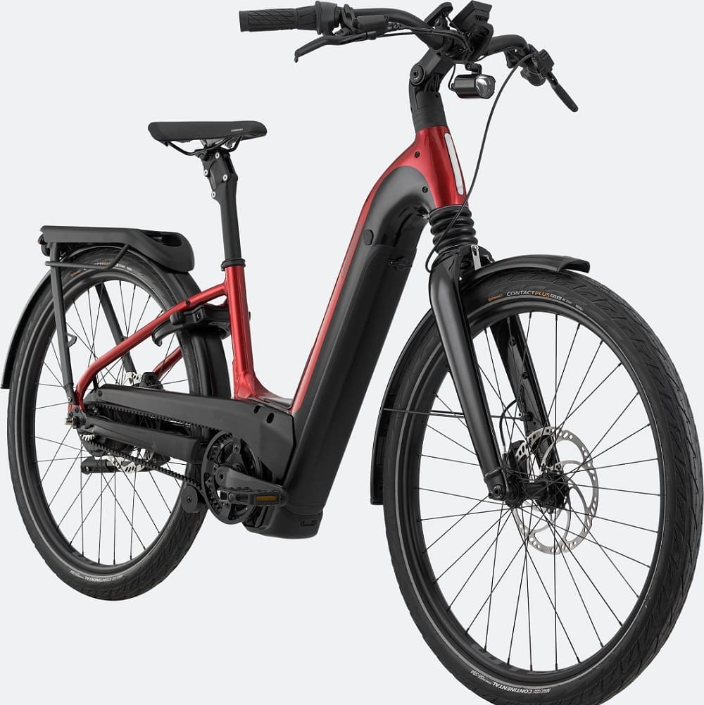 Vélo de ville Électrique Cannondale Mavaro Neo 1 Low StepThru Rouge – Image 3