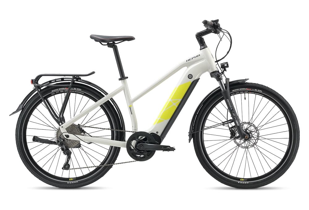 Vélo électrique HEPHA E-bike Trekking 7 Longrange 708Wh 80Nm Lowstep Gris Clair