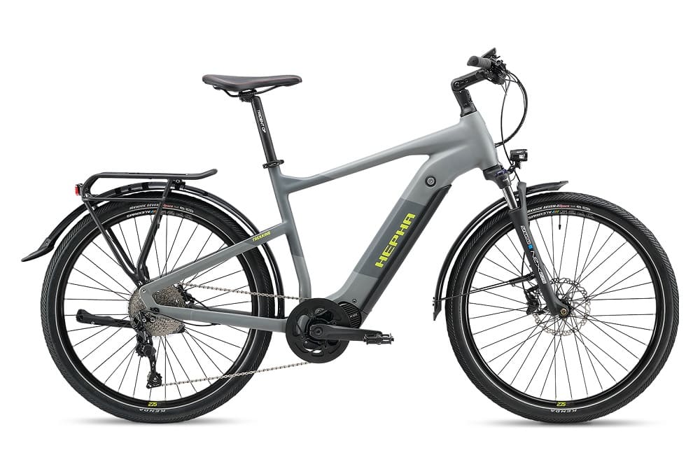 Vélo électrique HEPHA E-bike Trekking 7 Performance 708Wh 90Nm Lowstep Gris Foncé