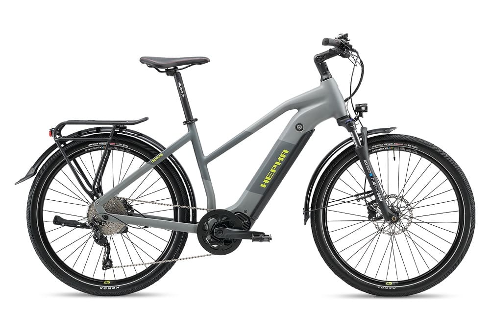Vélo électrique HEPHA E-bike Trekking 7 Ultra 708Wh Batterie Lowstep Gris Foncé