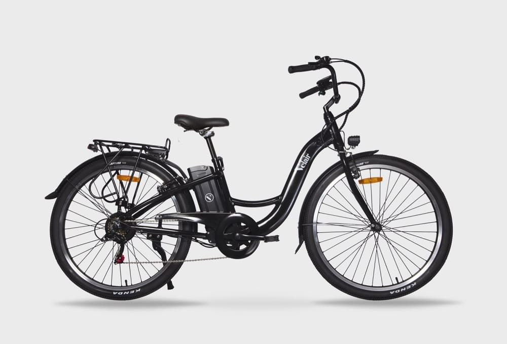 Vélo électrique Velair CITY 28" Shimano 6 Vitesses Freins a patins Autonomie 60 km Cadre aluminium Noir