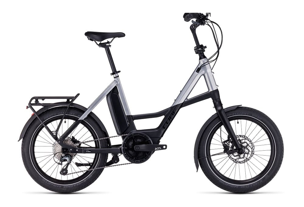 Vélo ville électrique Cube compact sport hybrid 500 black´n´polarsilver