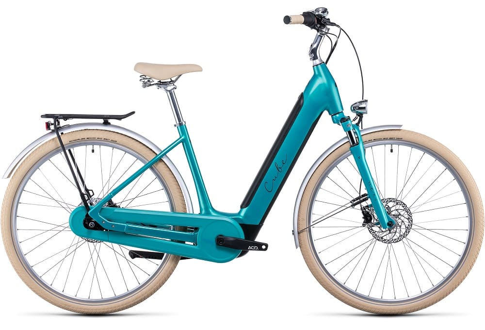 Vélo ville électrique Cube ella cruise hybrid 500 bleu